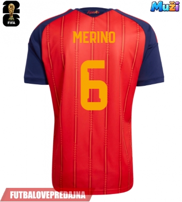 Lacne Muži Futbalové dres Španielsko Mikel Merino #6 MS 2026 Krátky Rukáv - Domáci